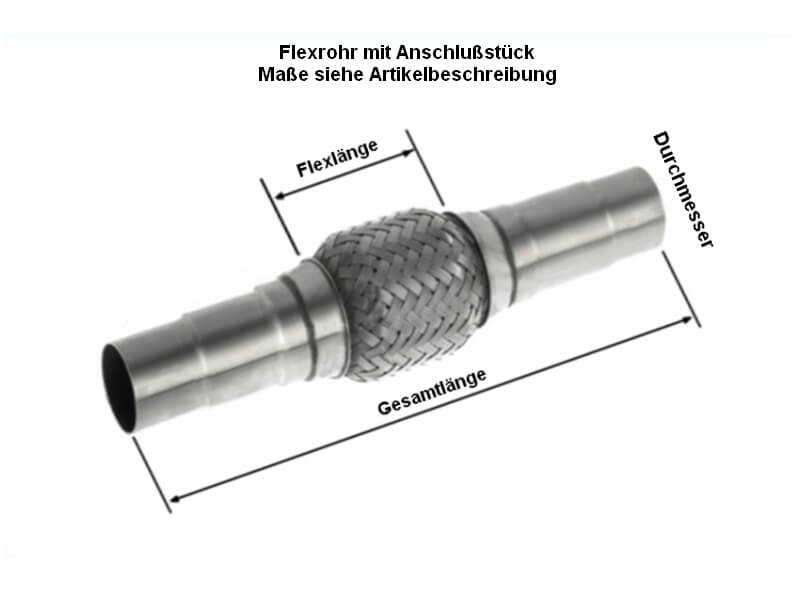 Flexrohr f�r die Abgasanlage mit Anschlussst�ck