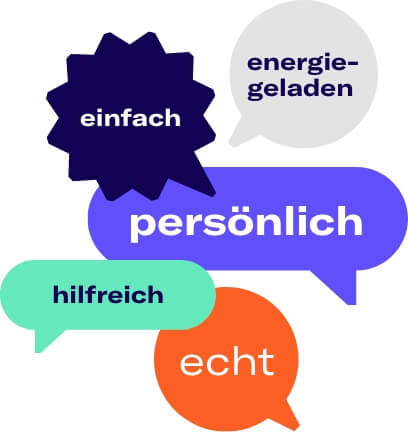 Beispielgrafik zur neuen Tonalität von kfzteile24 mit dynamischem Textdesign