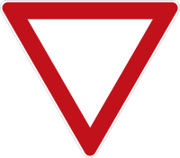 Verkehrszeichen 205 - Vorfahrt gew�hren!