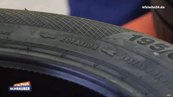 Achten Sie auf die richtige Laufrichtung des Reifens, damit dieser genügend Grip aufbauen kann.