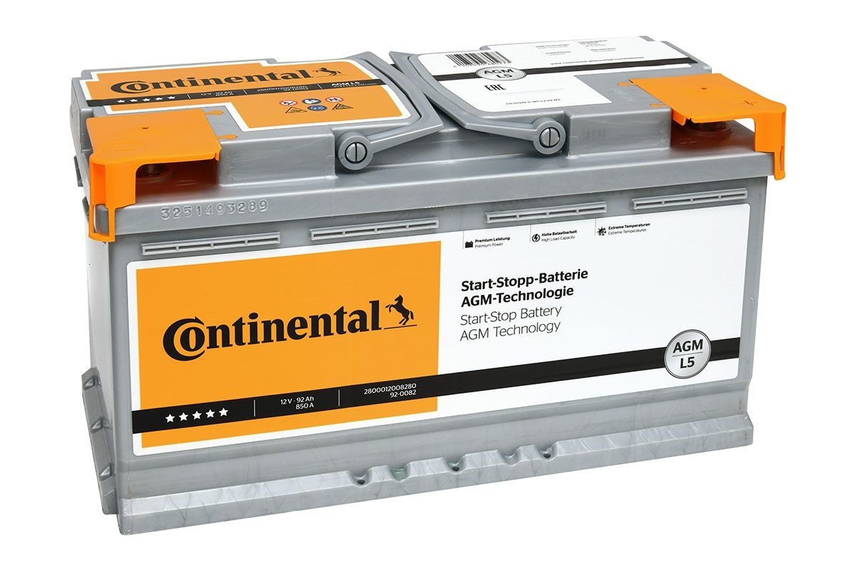 Continental Start-Stopp Starterbatterie AGM 12V 92Ah 850A