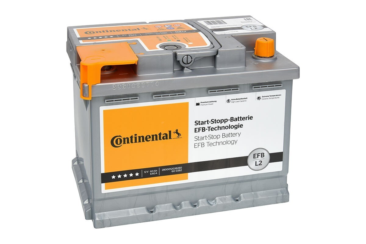 Continental EFB Starterbatterie 60Ah 640A f&uuml;r Start-Stopp-Systeme