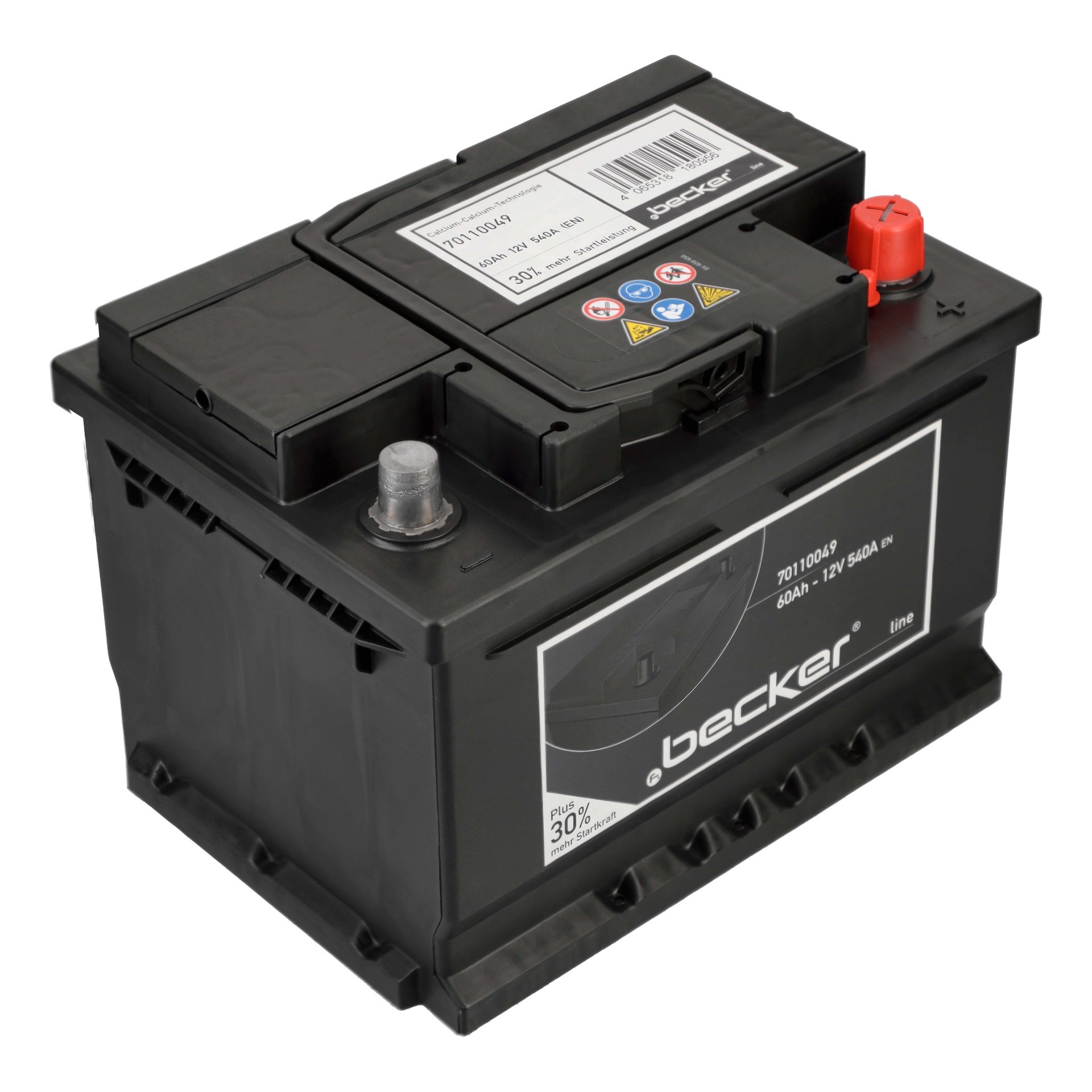 f.becker Premium Starterbatterie 60Ah 540A Blei-Kalzium