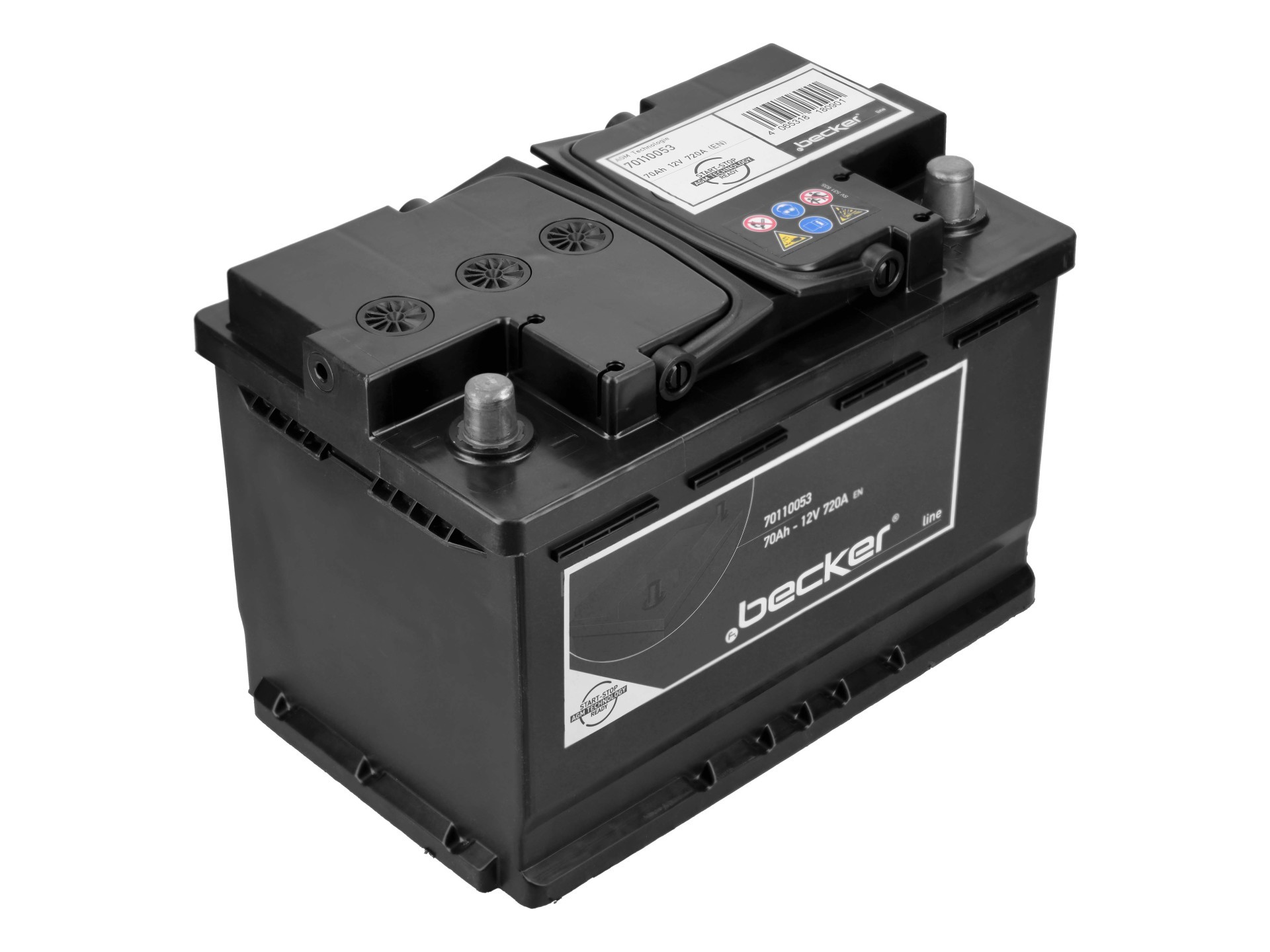 f.becker Premium Starterbatterie AGM 12V 70Ah 720A