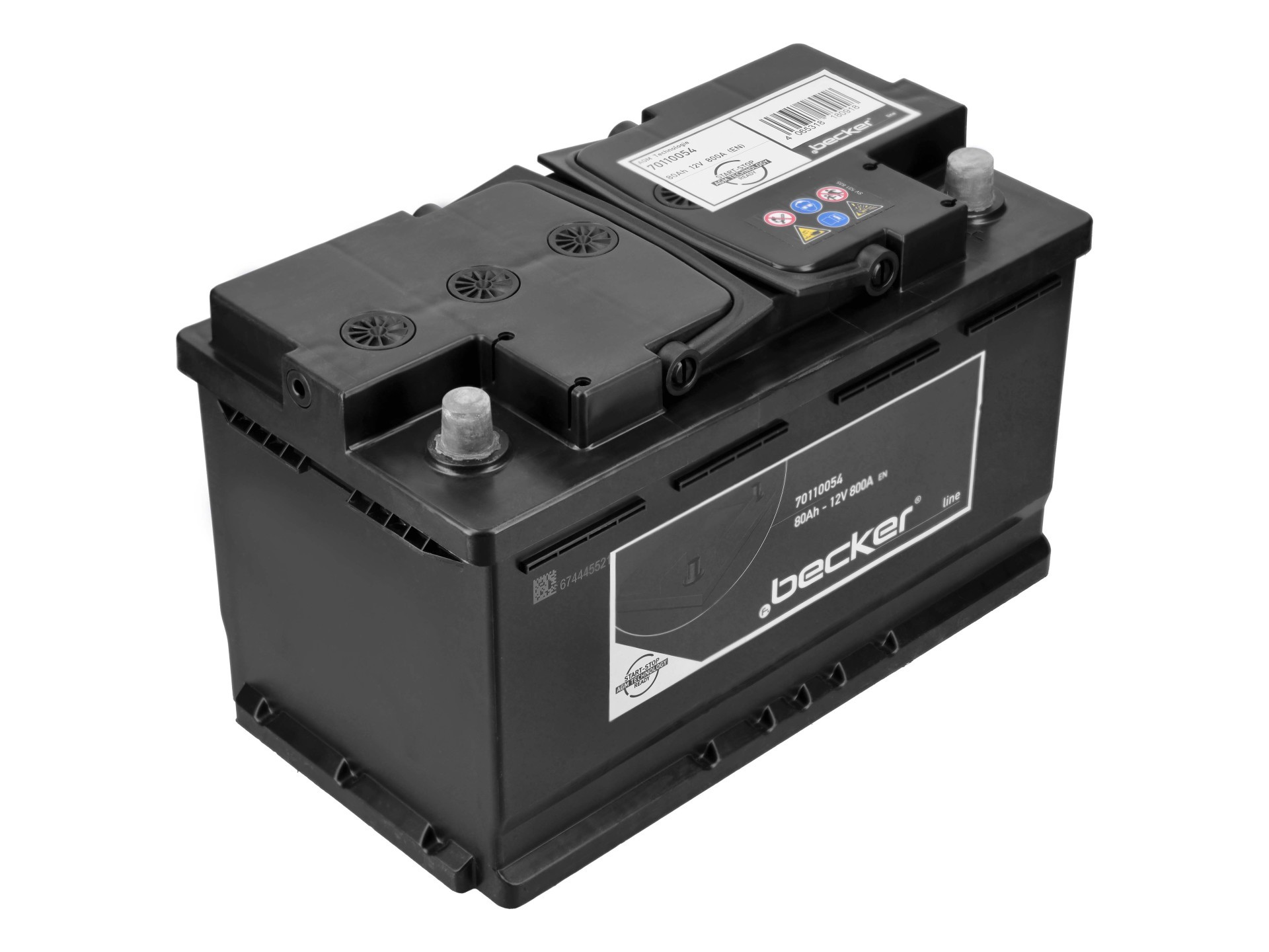 f.becker Premium Starterbatterie AGM 12V 80Ah 800A