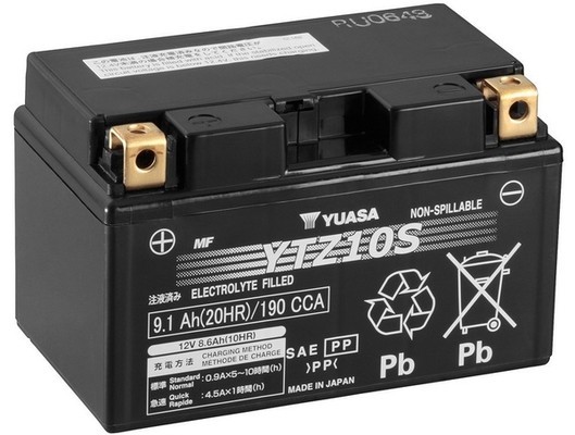 YUASA YTZ10S AGM-Motorradbatterie 12V 8,6Ah