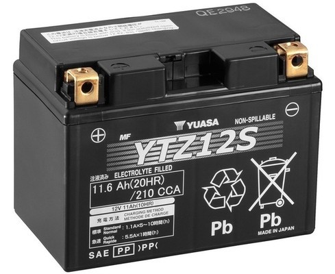 YUASA YTZ12S AGM-Motorradbatterie 12V 11Ah