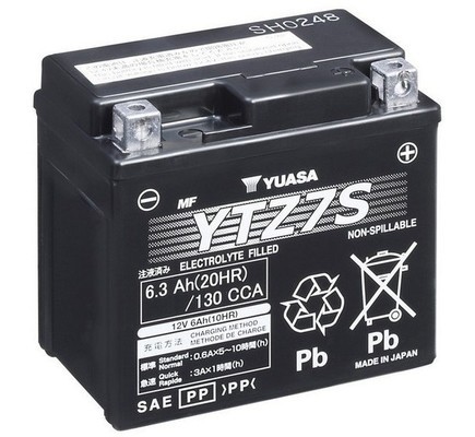 YUASA YTZ7S AGM-Motorradbatterie 12V 6Ah